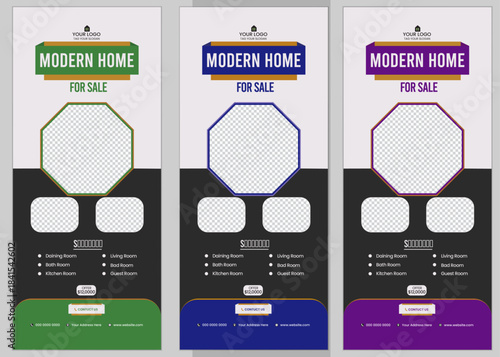Real estate agency roll-up banners design