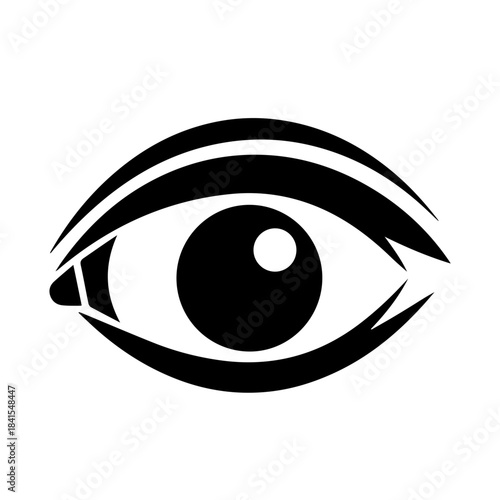 Eye Vision: An artistic representation of an eye showcases the simplicity and beauty of human sight. The image captures the essence of perception and observation.