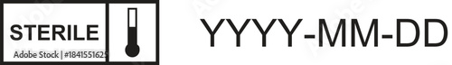 STERILE, DRY HEAT STERILIZED, DATE OF STERILIZATION, YEAR & MONTH