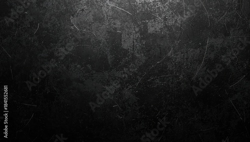 Scratched black grunge surface, used as a background for visual content or layout planning
