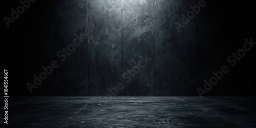 Studio room with black backdrop and gray and black abstract pattern, UI backdrop, Earth Day