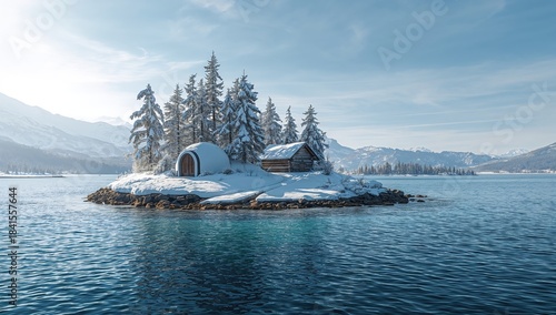 Islands with lush trees and water bodies forming a natural terrain, Earth Day