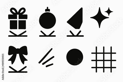 Hologram Celebration Icons. Hologram celebration set. Filled icon set of hologram celebration set: holo