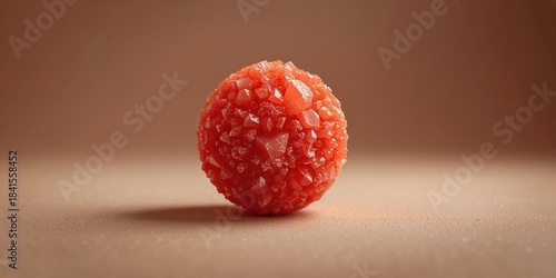 Detailed view of an aragonite ball highlighting crystalline structure for geology display purposes