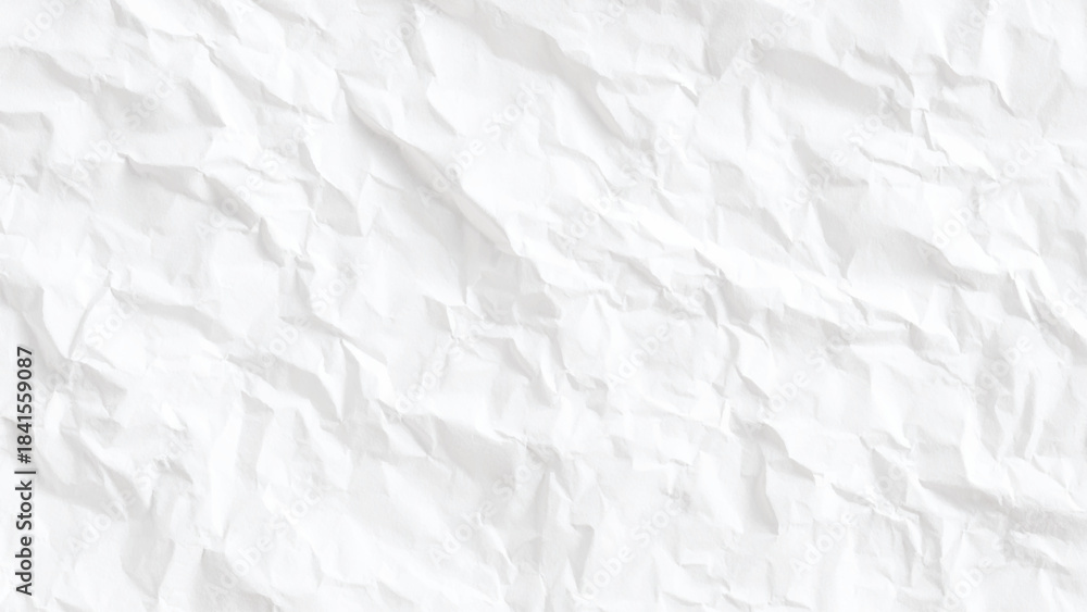Naklejka premium A white sheet of paper with a detailed crumpled texture and creased surface Vector, illustration