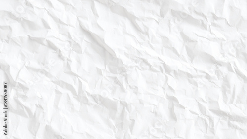 A white sheet of paper with a detailed crumpled texture and creased surface Vector, illustration