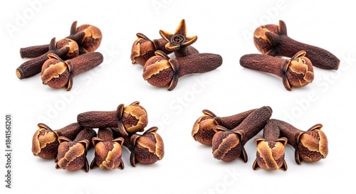 Fototapeta Naklejka Na Ścianę i Meble -  Close up of dried cloves isolated on a white background culinary spice