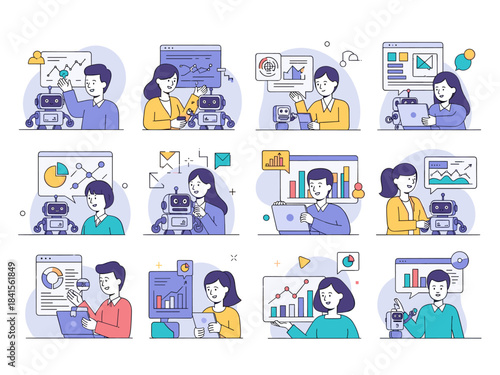 Data analysis and visualization by people with machines