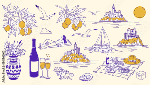 Mediterranean getaway with wine and seafood