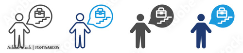 career advice  icon set with multiple style