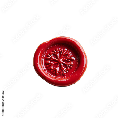Red Wax Seal on Cream Envelope Vintage Stationery Photography Isolated HD