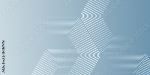 Abstract hexagon lines on gray background.