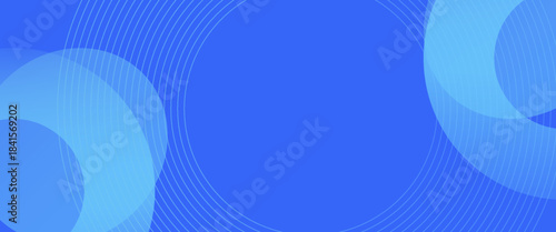 Abstract blue concentric circles and lines, a vibrant and dynamic design