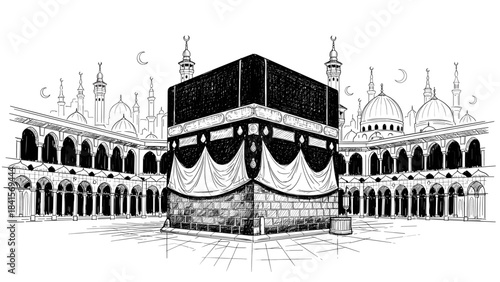 Kaaba in masjid al haram mecca saudi arabia