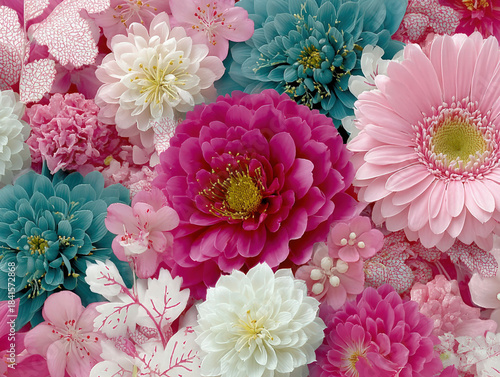 Abstract vector floral background