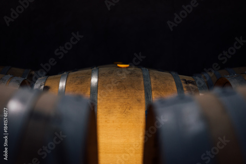 Fényképezés wine cellar with wine barrels