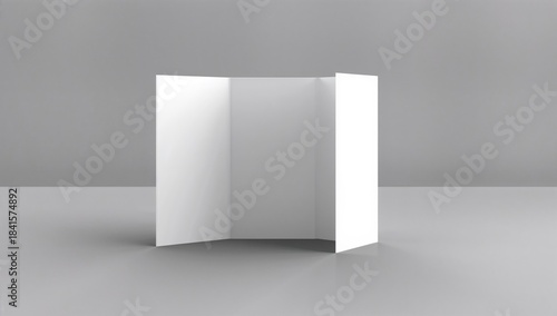 Wallpaper Mural Open leaflet displaying a blank white page with fold, ideal for informational content or advertisements Torontodigital.ca