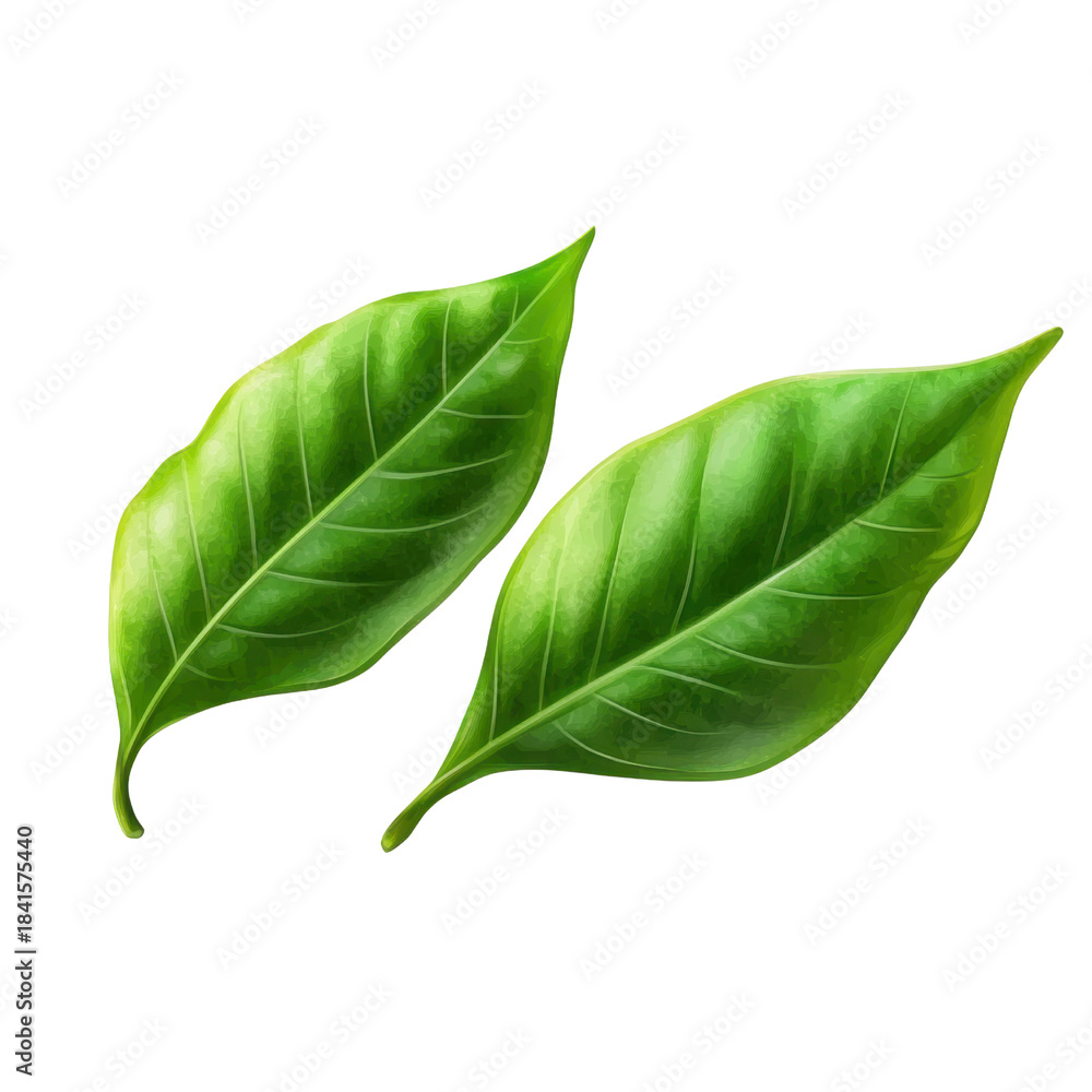 Fototapeta premium green leaves isolated on transparent background .
