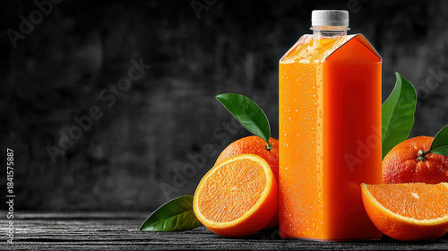 Drink carton of orange juic...