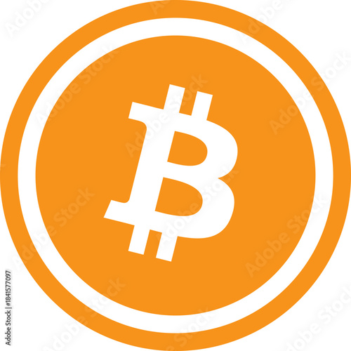 Bitcoin price drop icon with green down arrow