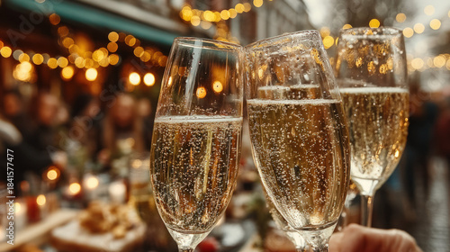 Girls drinking champagne to...