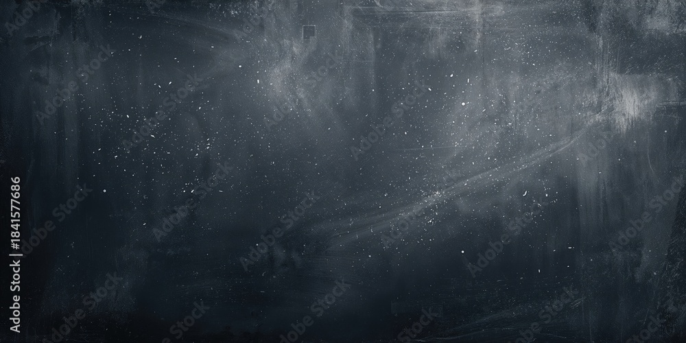 Fototapeta premium Blackboard with erased chalk residue and textured dirt, suitable for instructional or presentation backdrops