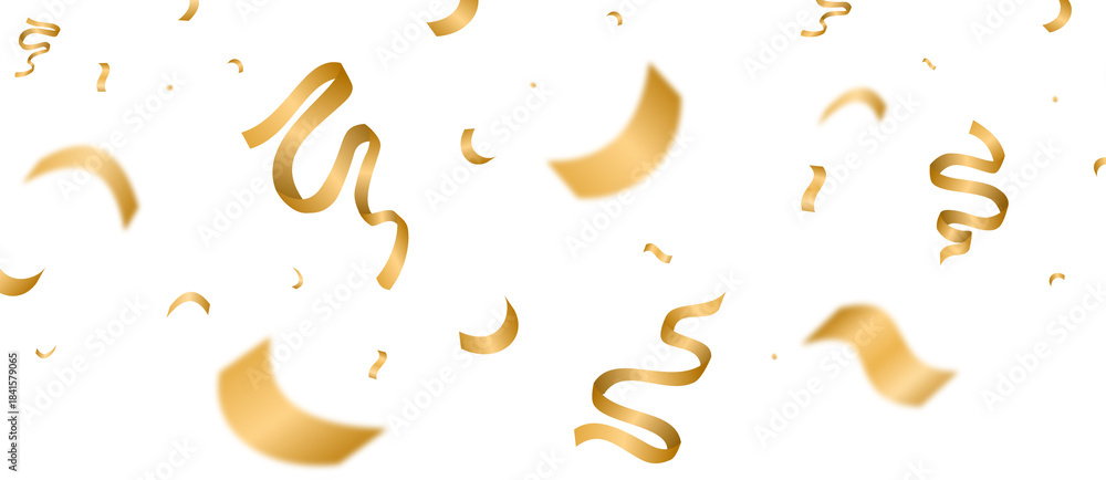 Fototapeta premium Golden Confetti Falling