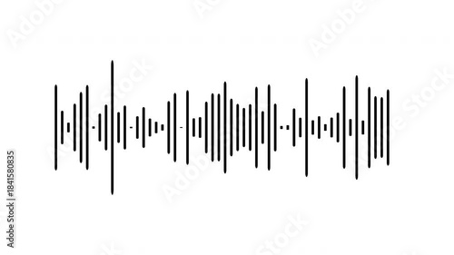 Clean sound wave spectrum animation – digital audio visualizer