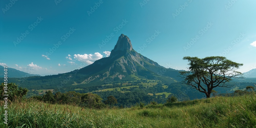 Fototapeta premium Serra Fina in the Mantiqueira range showcases rugged terrain, highlighting erosion concerns and natural scenery