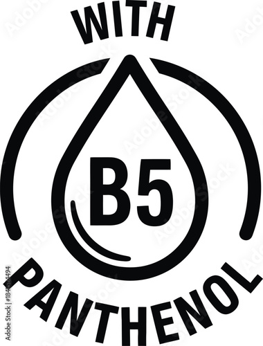 B5 Panthenol Cosmetic Ingredient Logo Vector Design