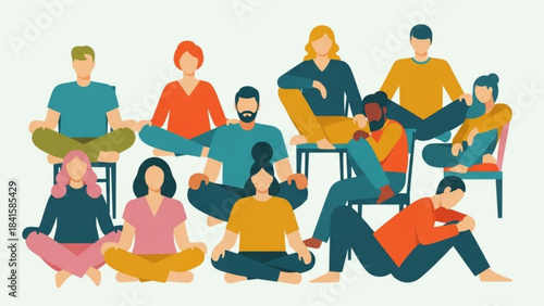 Group meditation session