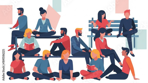 Group meditation session