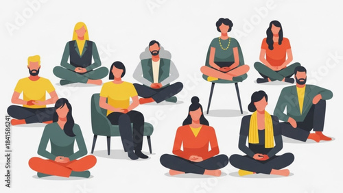 Group meditation session