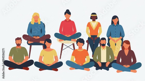 Group meditation session