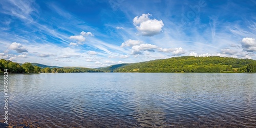 Fototapeta Naklejka Na Ścianę i Meble -  Ladybower Reservoir in summer, serving as a scenic outdoor recreational area