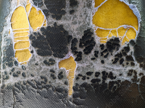 Texture of the motorcycle seat is torn.Texture of the motorcycle seat is torn.