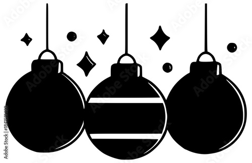 Minimal Christmas baubles icon