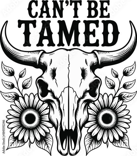 Can't Be Tamed T-Shirt Design