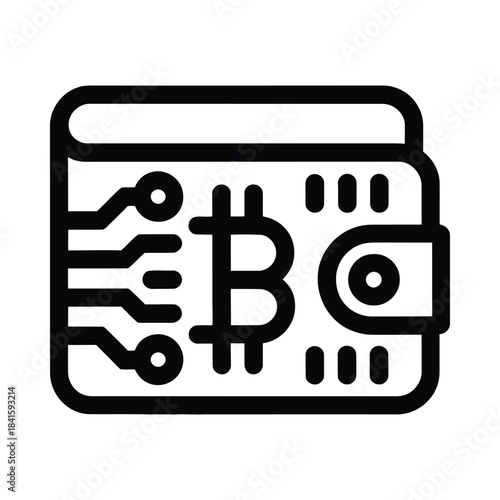 Bitcoin wallet icon representing digital currency