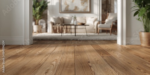 Interior home flooring with wood planks, durability for residential spaces, Earth Day