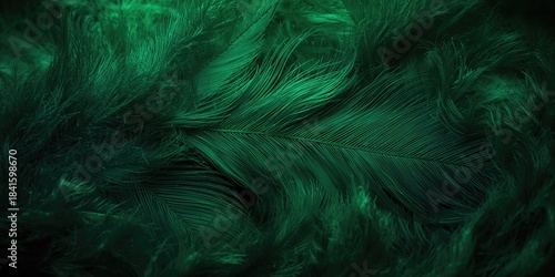 Wallpaper Mural Dark green vintage feather pattern used as a background for layout and text placement Torontodigital.ca