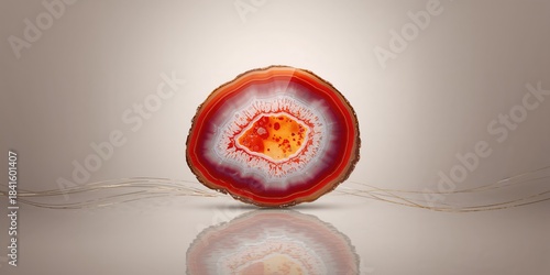 Agate mineral stone used in jewelry design, its layered patterns and natural colors, Earth Day