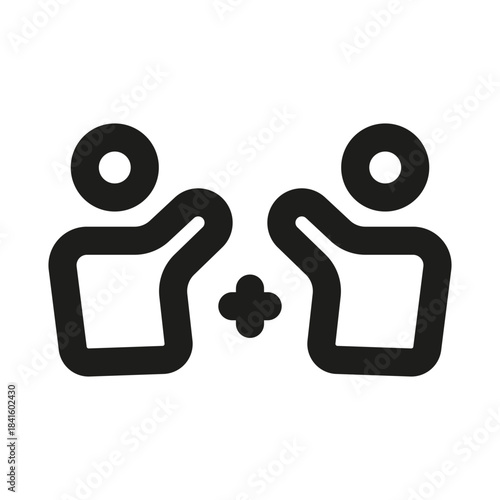 Best Partners Icon. Modern Professional Minimal Line Vector Symbol for Teamwork and Collaboration