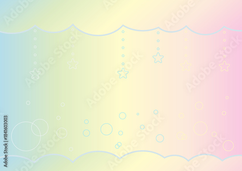 空をイメージした夢可愛いグラデーション背景素材