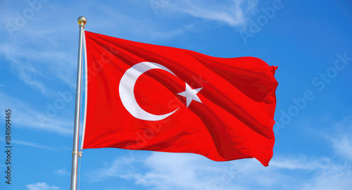 Turkish flag and Turkish flag motifs, drawings, vectors.