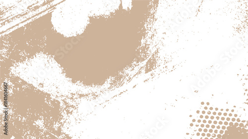 Aged brown paper and rough stone marble texture create a vintage grunge background with a dirty paint design on an antique vector surface