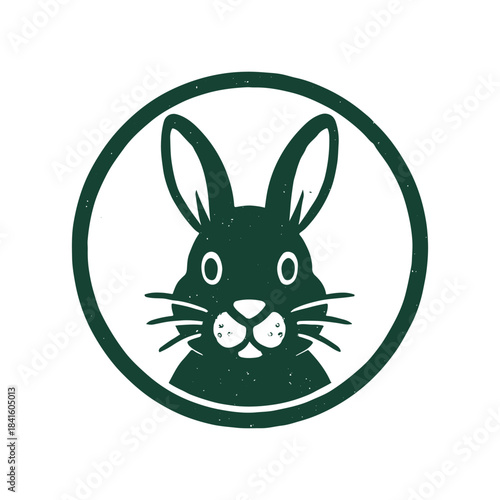 hare icon seal vector on white background
Vector stamp icon