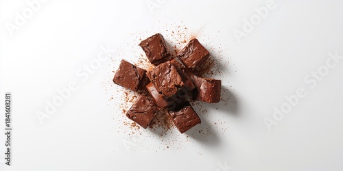Beet brownie pieces arranged on a white surface, highlighting plant-based desserts for nutritious eating