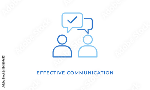 Effective Communication Icon Or Logo Isolated Vector Illustration