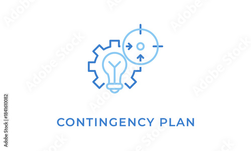 Contingency Plan Icon Or Logo Isolated Vector Illustration